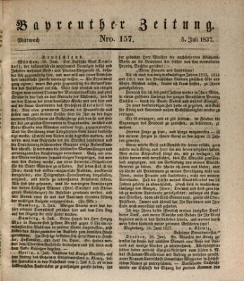 Bayreuther Zeitung Mittwoch 5. Juli 1837