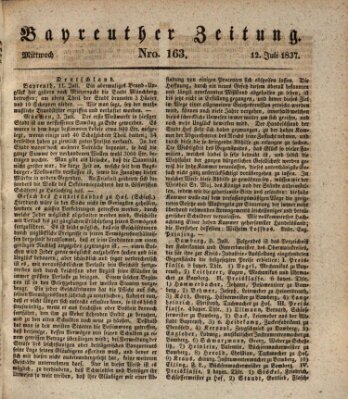 Bayreuther Zeitung Mittwoch 12. Juli 1837