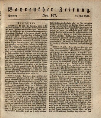 Bayreuther Zeitung Sonntag 16. Juli 1837