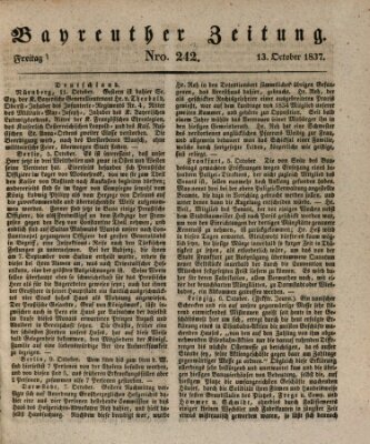 Bayreuther Zeitung Freitag 13. Oktober 1837