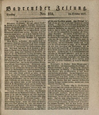 Bayreuther Zeitung Dienstag 24. Oktober 1837