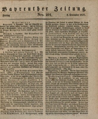 Bayreuther Zeitung Freitag 8. Dezember 1837