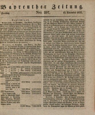 Bayreuther Zeitung Freitag 15. Dezember 1837