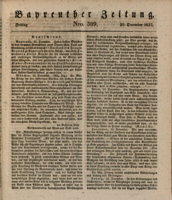 Bayreuther Zeitung Freitag 29. Dezember 1837