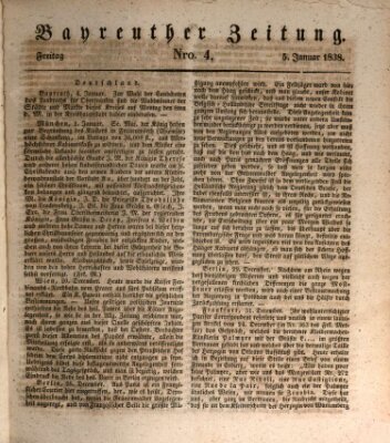 Bayreuther Zeitung Freitag 5. Januar 1838