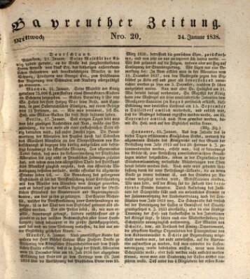 Bayreuther Zeitung Mittwoch 24. Januar 1838