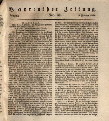 Bayreuther Zeitung Freitag 9. Februar 1838