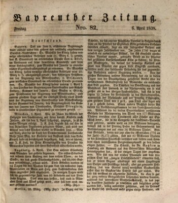 Bayreuther Zeitung Freitag 6. April 1838