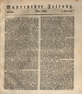 Bayreuther Zeitung Dienstag 1. Mai 1838