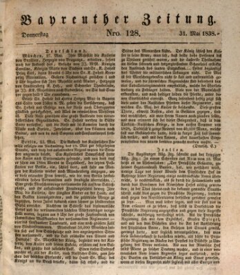 Bayreuther Zeitung Donnerstag 31. Mai 1838