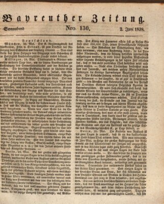 Bayreuther Zeitung Samstag 2. Juni 1838