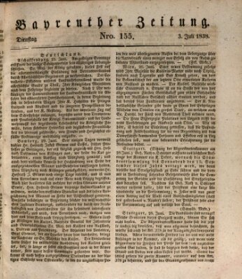 Bayreuther Zeitung Dienstag 3. Juli 1838