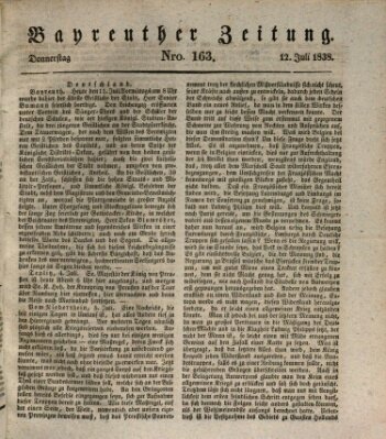 Bayreuther Zeitung Donnerstag 12. Juli 1838