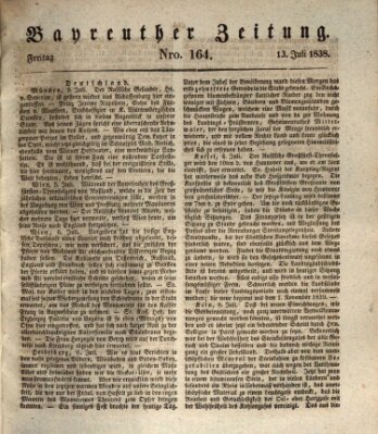 Bayreuther Zeitung Freitag 13. Juli 1838