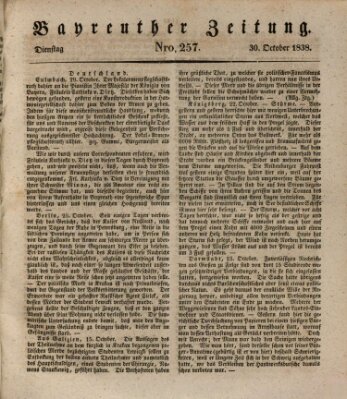 Bayreuther Zeitung Dienstag 30. Oktober 1838