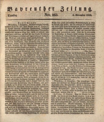 Bayreuther Zeitung Dienstag 6. November 1838