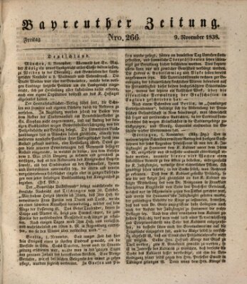 Bayreuther Zeitung Freitag 9. November 1838