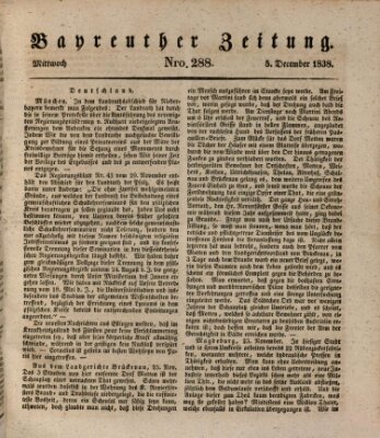 Bayreuther Zeitung Mittwoch 5. Dezember 1838