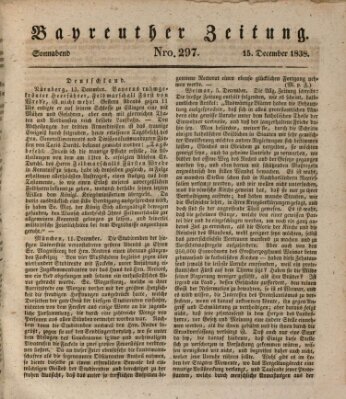 Bayreuther Zeitung Samstag 15. Dezember 1838