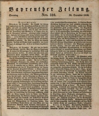 Bayreuther Zeitung Sonntag 30. Dezember 1838