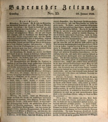 Bayreuther Zeitung Dienstag 29. Januar 1839