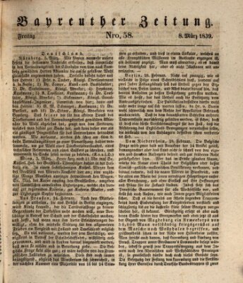 Bayreuther Zeitung Freitag 8. März 1839