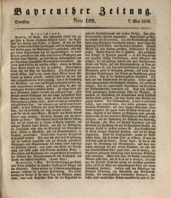 Bayreuther Zeitung Dienstag 7. Mai 1839