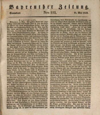 Bayreuther Zeitung Samstag 11. Mai 1839