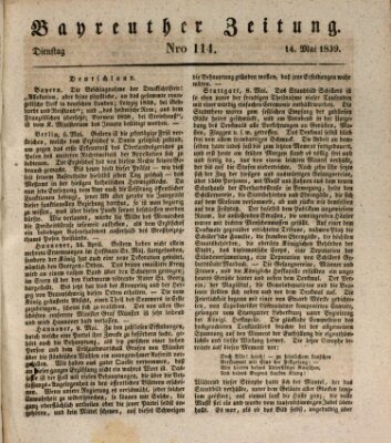 Bayreuther Zeitung Dienstag 14. Mai 1839