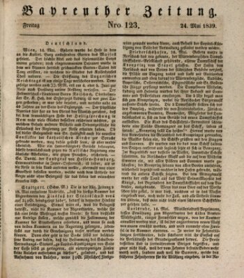 Bayreuther Zeitung Freitag 24. Mai 1839