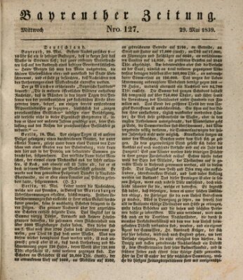 Bayreuther Zeitung Mittwoch 29. Mai 1839