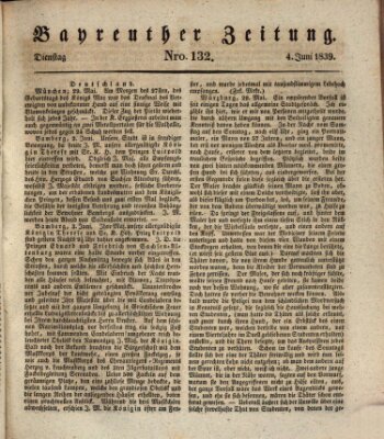 Bayreuther Zeitung Dienstag 4. Juni 1839