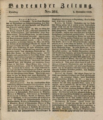 Bayreuther Zeitung Montag 4. November 1839