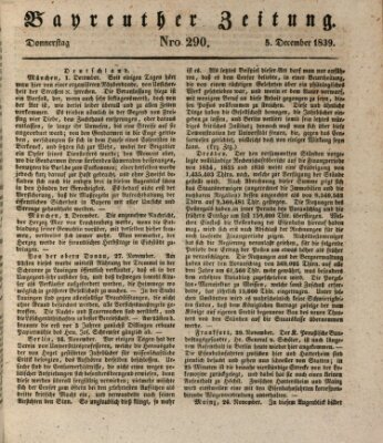 Bayreuther Zeitung Donnerstag 5. Dezember 1839