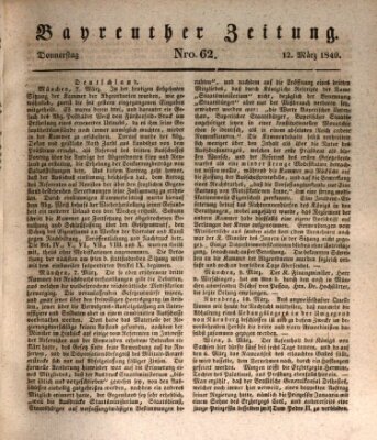 Bayreuther Zeitung Donnerstag 12. März 1840