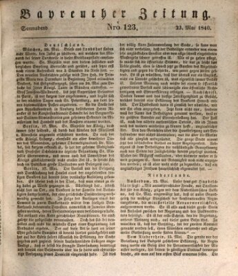 Bayreuther Zeitung Samstag 23. Mai 1840