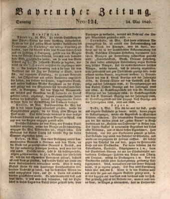 Bayreuther Zeitung Sonntag 24. Mai 1840