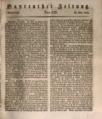 Bayreuther Zeitung Samstag 30. Mai 1840