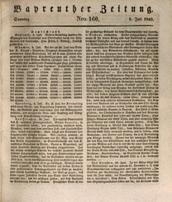 Bayreuther Zeitung Sonntag 5. Juli 1840