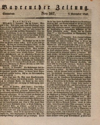 Bayreuther Zeitung Samstag 7. November 1840