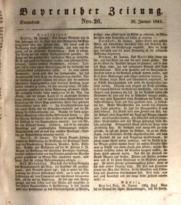 Bayreuther Zeitung Samstag 30. Januar 1841