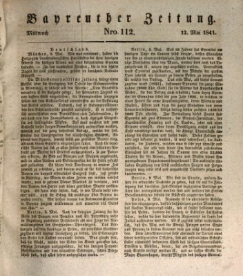 Bayreuther Zeitung Mittwoch 12. Mai 1841