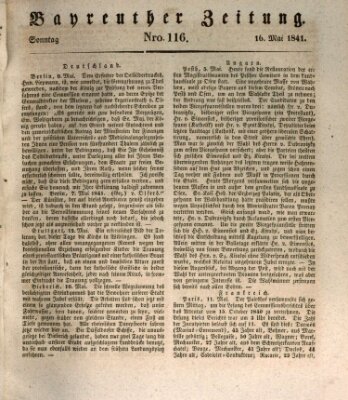 Bayreuther Zeitung Sonntag 16. Mai 1841