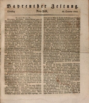 Bayreuther Zeitung Dienstag 19. Oktober 1841