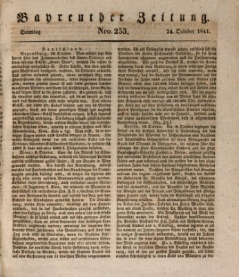 Bayreuther Zeitung Sonntag 24. Oktober 1841