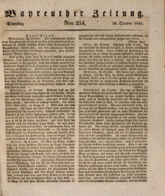 Bayreuther Zeitung Dienstag 26. Oktober 1841