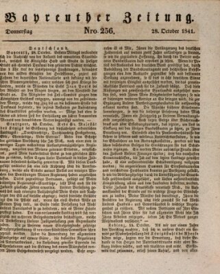 Bayreuther Zeitung Donnerstag 28. Oktober 1841