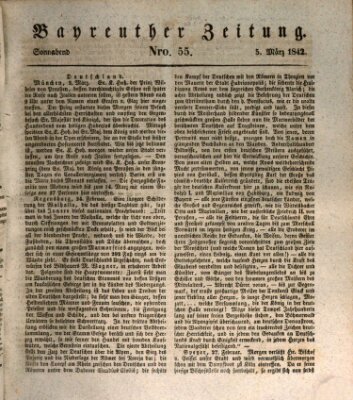 Bayreuther Zeitung Samstag 5. März 1842