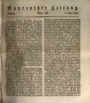 Bayreuther Zeitung Sonntag 6. März 1842