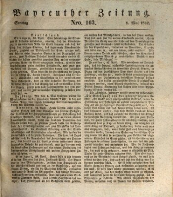 Bayreuther Zeitung Sonntag 1. Mai 1842